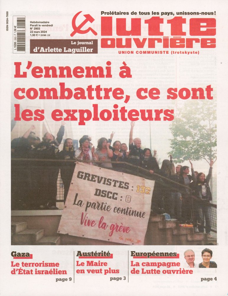 Numéro 2903 magazine Lutte Ouvrière