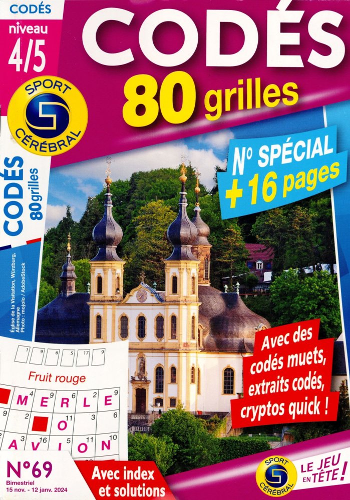 Numéro 69 magazine SC Codés les 80 Grilles Niv 4/5