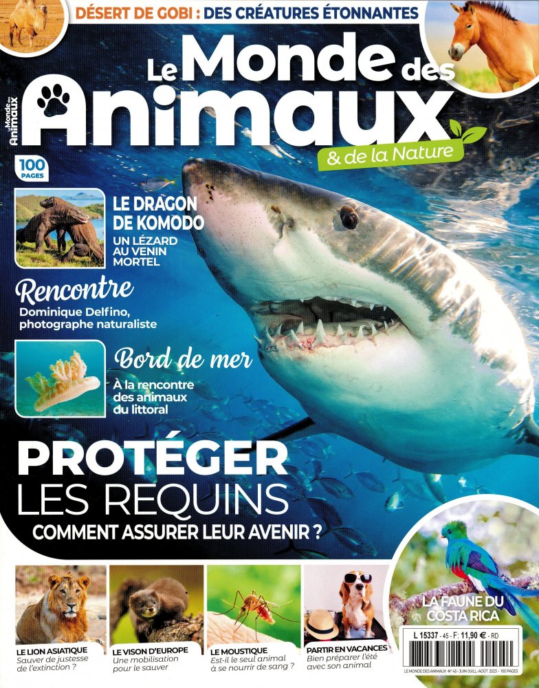 Numéro 45 magazine Le Monde des Animaux