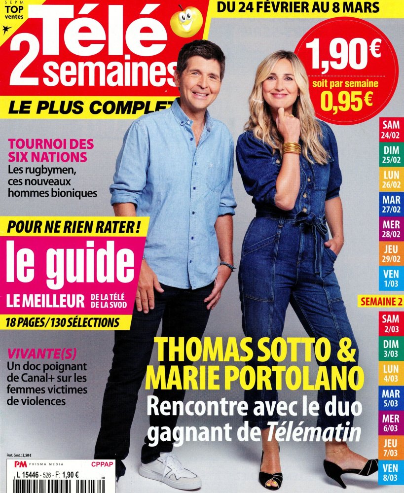 Numéro 526 magazine Télé 2 semaines