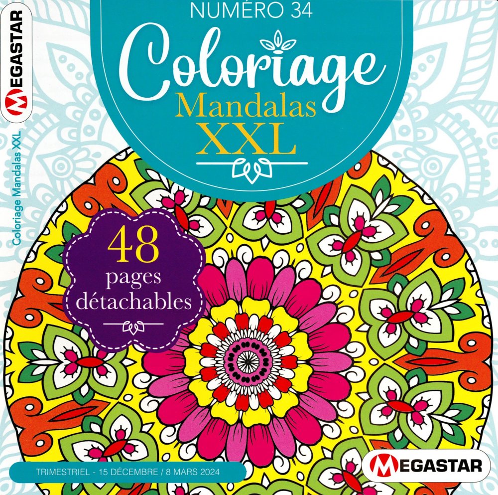 Numéro 34 magazine MG Coloriage Mandalas XXL