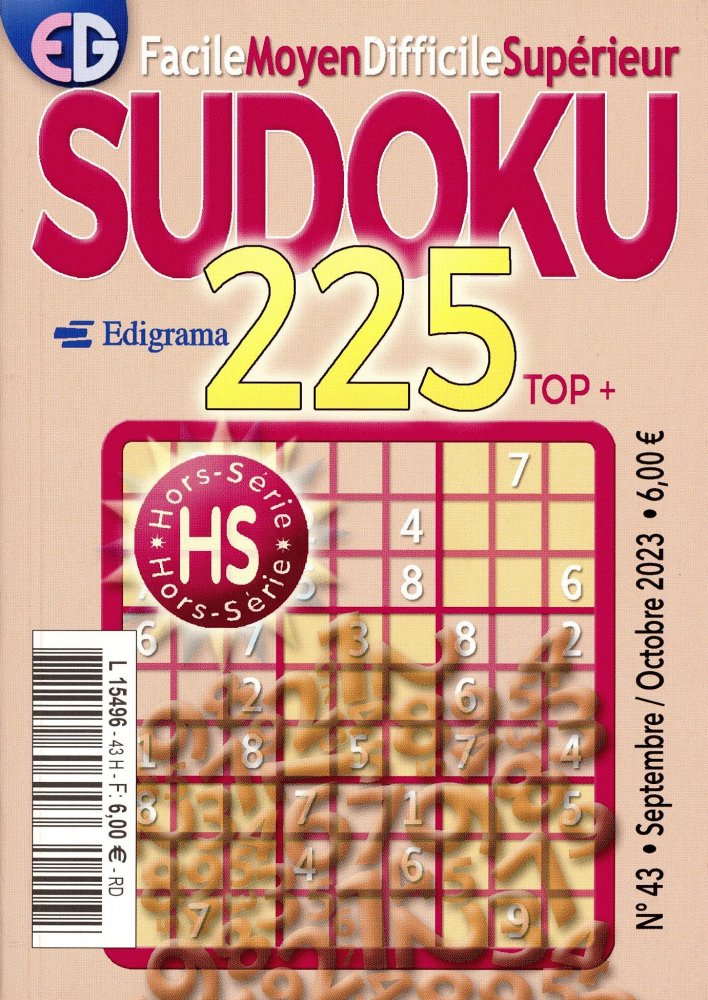 Numéro 43 magazine EG Sudoku 225 Top+