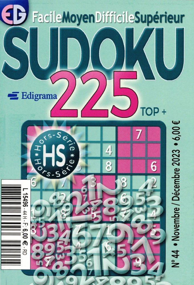 Numéro 44 magazine EG Sudoku 225 Top+