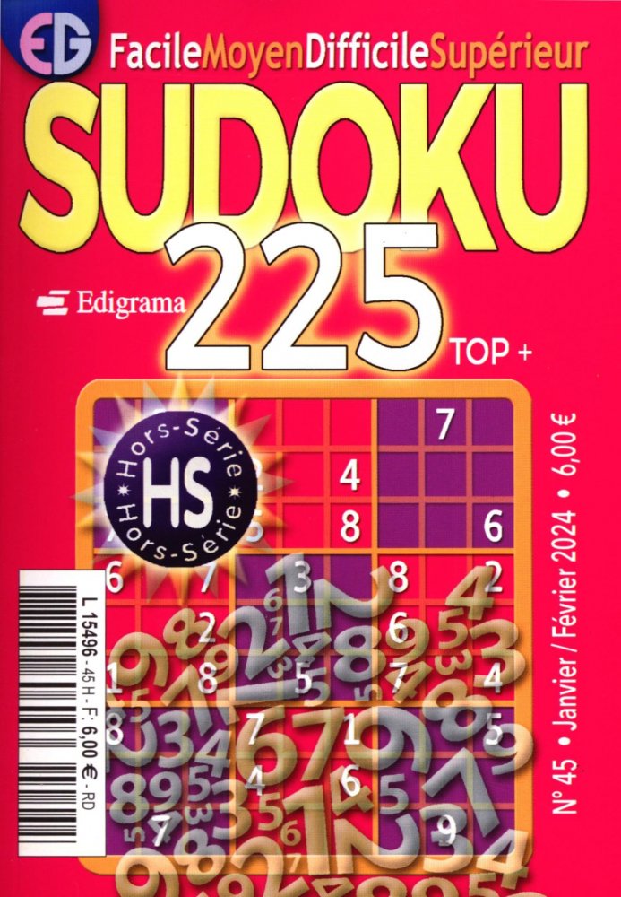 Numéro 45 magazine EG Sudoku 225 Top+