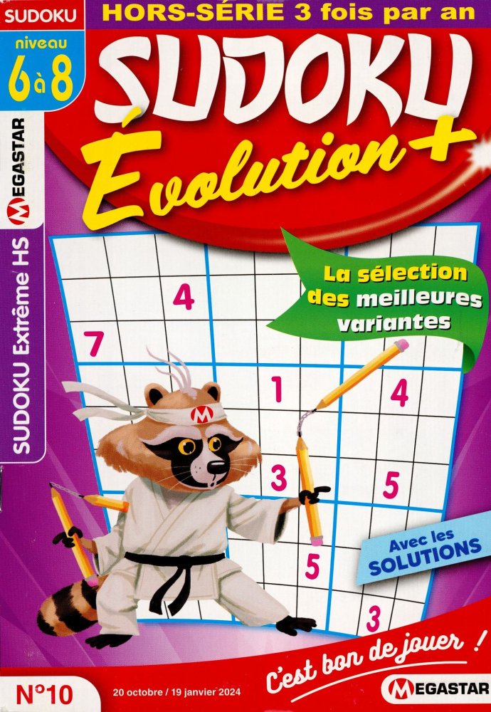 Numéro 10 magazine MG Sudoku Evolution Niv. 6-8