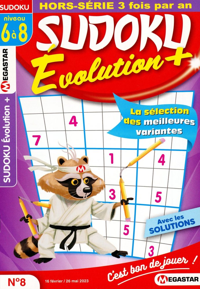 Numéro 8 magazine MG Sudoku Evolution Niv. 6-8