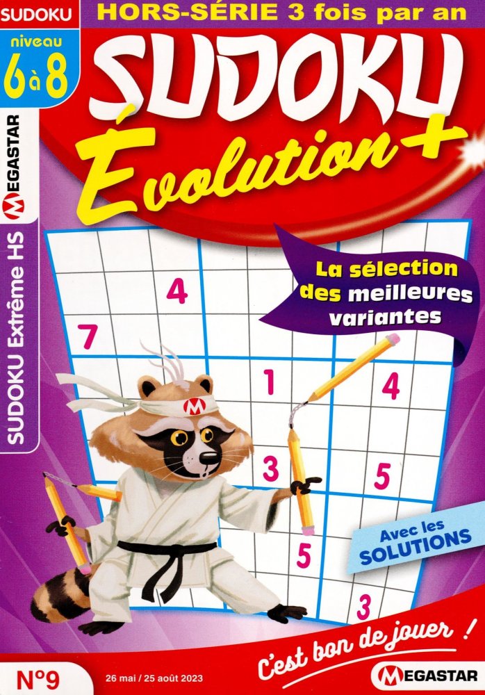 Numéro 9 magazine MG Sudoku Evolution Niv. 6-8