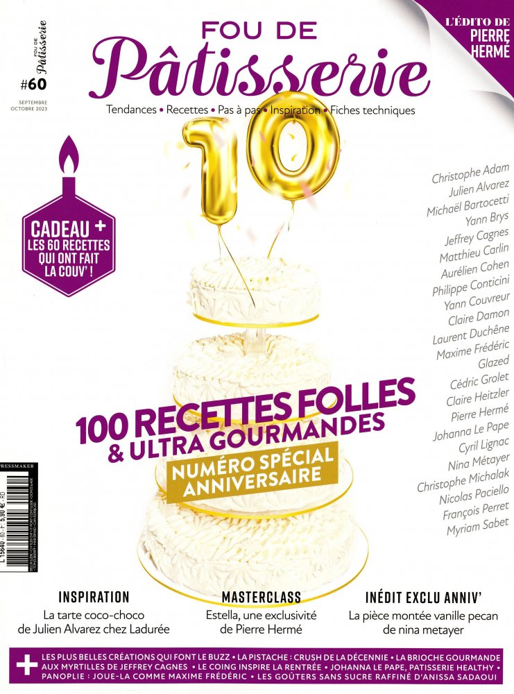 Numéro 60 magazine Fou de Pâtisserie