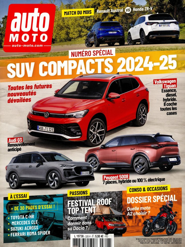 Numéro 328 magazine Auto Moto