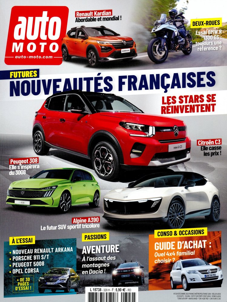 Numéro 329 magazine Auto Moto