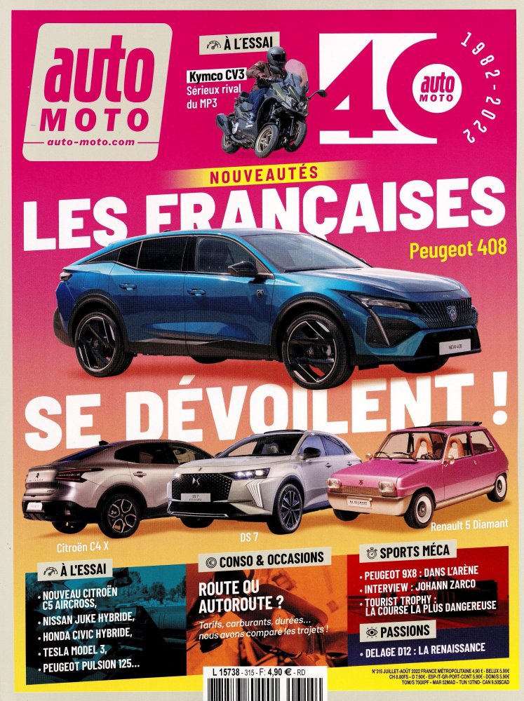 Numéro 315 magazine Auto Moto