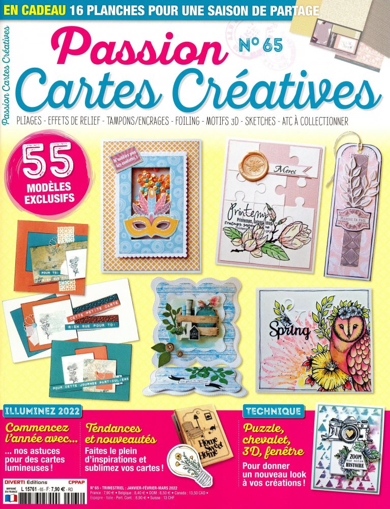 Numéro 65 magazine Passion Cartes Créatives