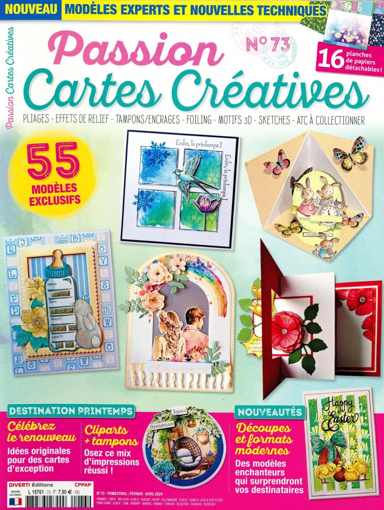 Numéro 73 magazine Passion Cartes Créatives