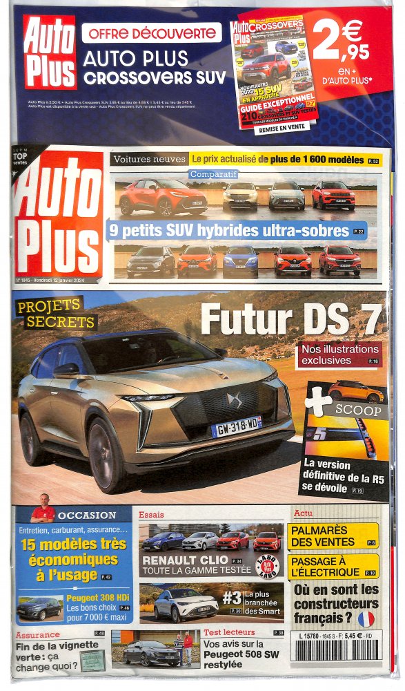 Numéro 1845 magazine Auto Plus + Auto Plus Crossovers