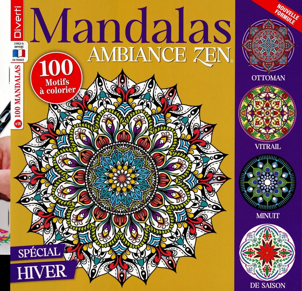 Mandalas Style 01 - 100 motifs à colorier - Magazine de Diverti