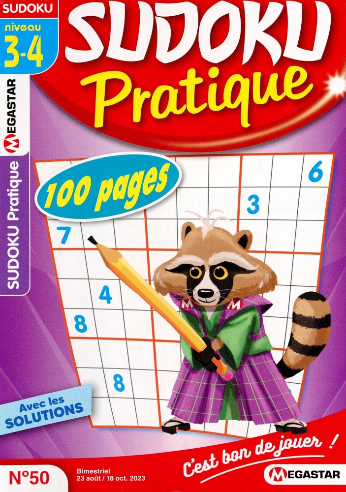 Numéro 50 magazine MG Sudoku Pratique Niv. 3-4