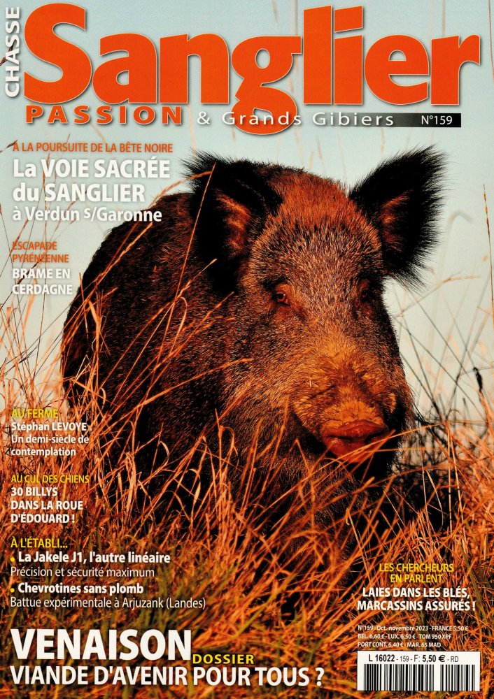 Numéro 159 magazine Chasse Sanglier Passion & Grands Gibiers
