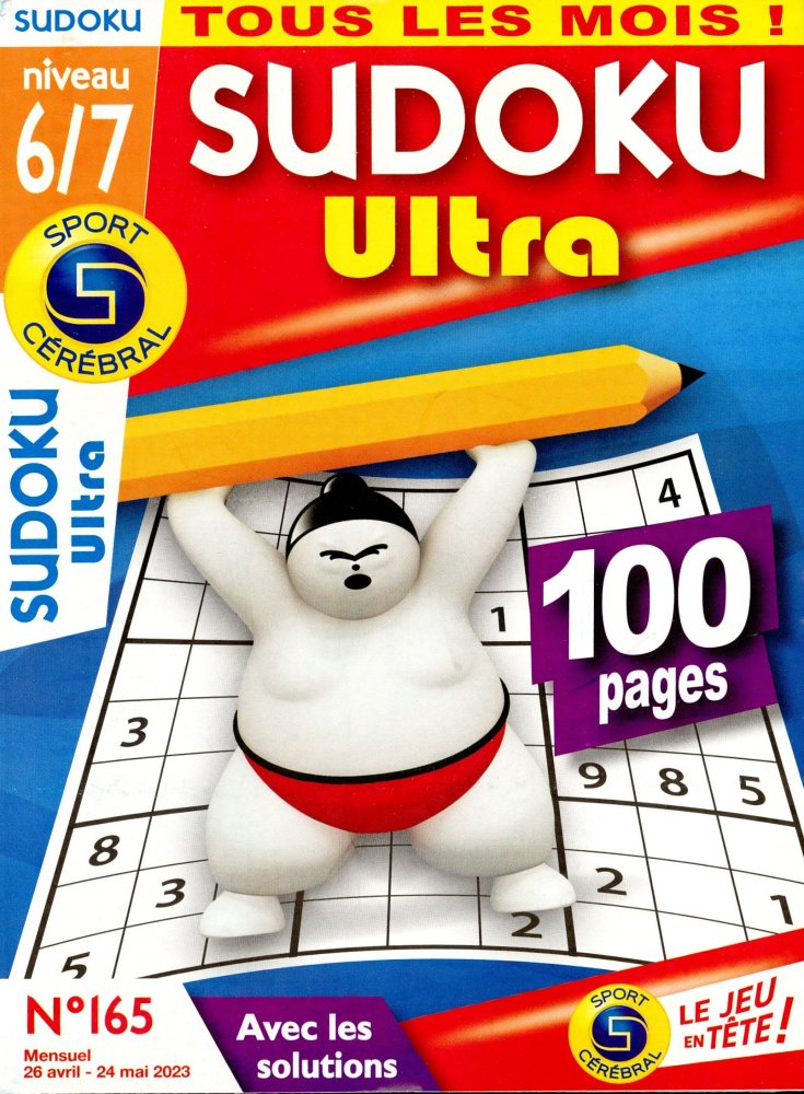 Numéro 165 magazine SC Sudoku Ultra Niv 6/7