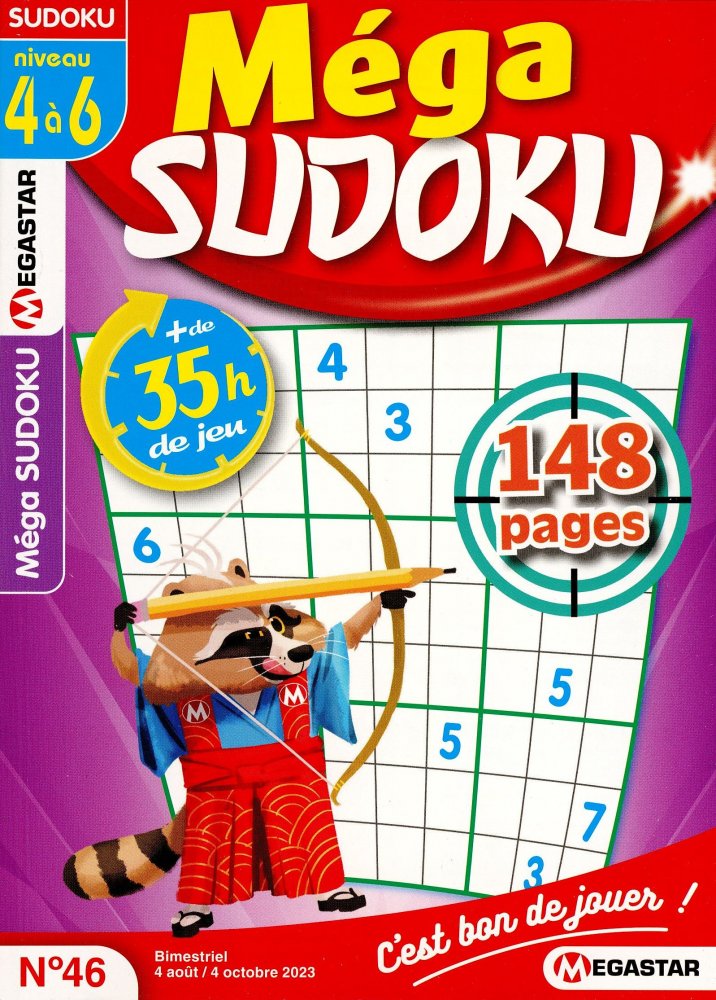 Numéro 46 magazine MG Méga Sudoku 4 à 6 Niveau