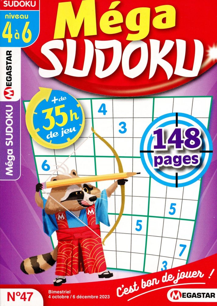 Numéro 47 magazine MG Méga Sudoku 4 à 6 Niveau