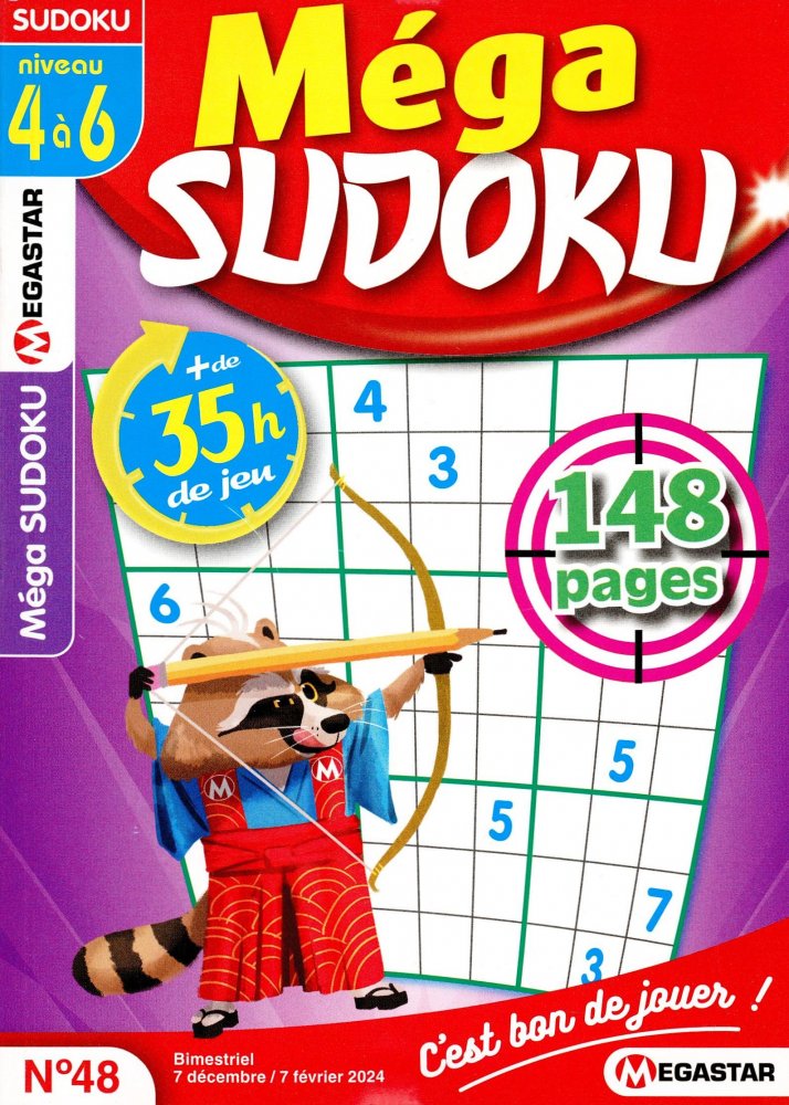 Numéro 48 magazine MG Méga Sudoku 4 à 6 Niveau