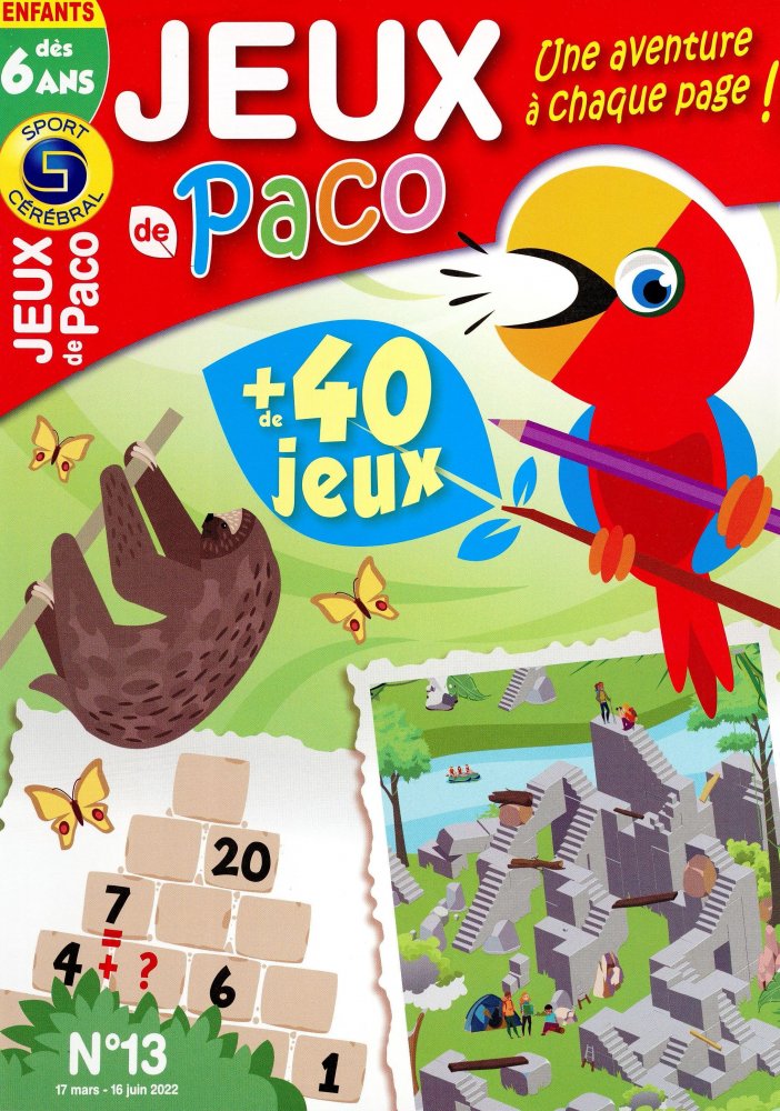 Numéro 13 magazine SC Les Jeux de Paco Dès 6 Ans