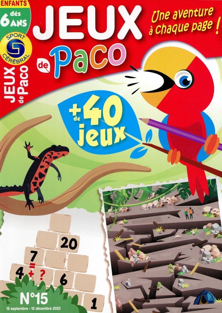 Numéro 15 magazine SC Les Jeux de Paco Dès 6 Ans