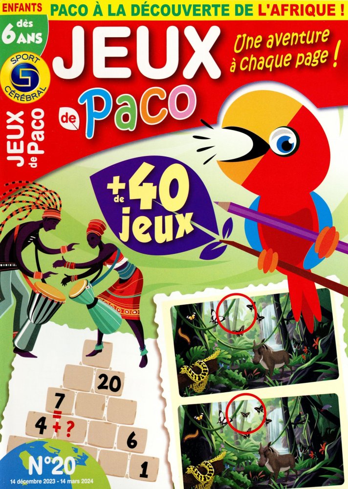 Numéro 20 magazine SC Les Jeux de Paco Dès 6 Ans