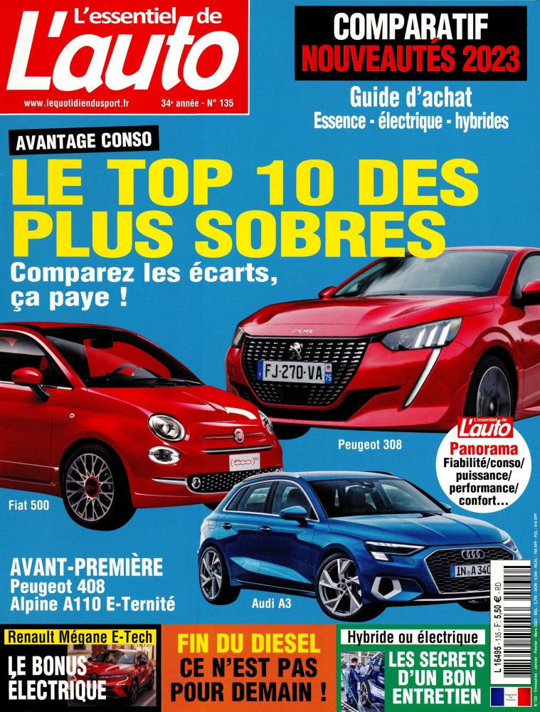 Numéro 135 magazine L'Essentiel de l'Auto