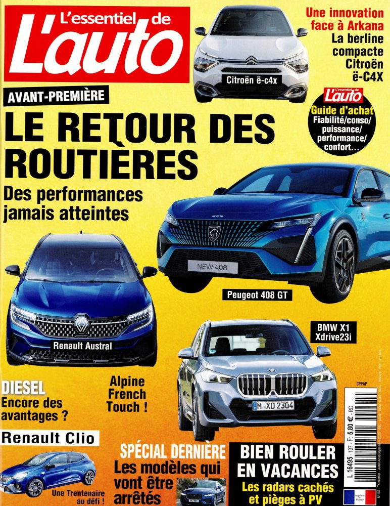 Numéro 137 magazine L'Essentiel de l'Auto
