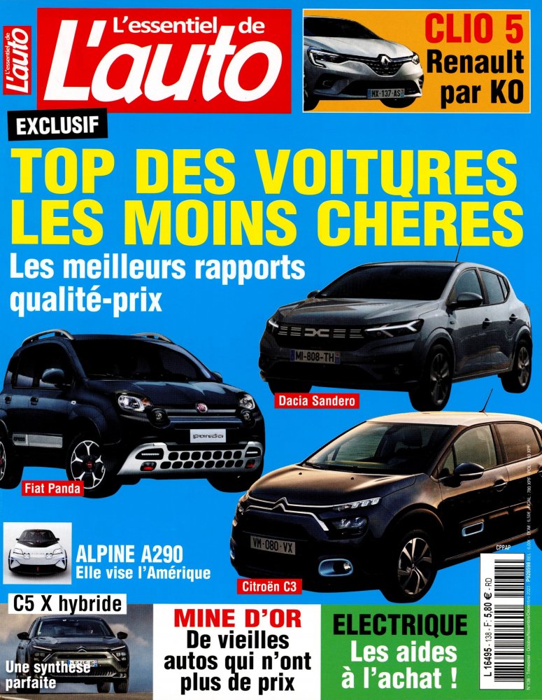 Numéro 138 magazine L'Essentiel de l'Auto