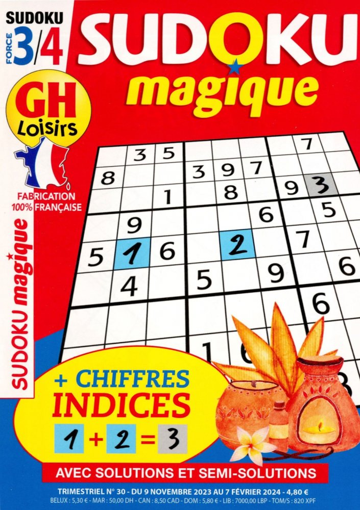 Numéro 30 magazine GH Sudoku Magique Force 3/4