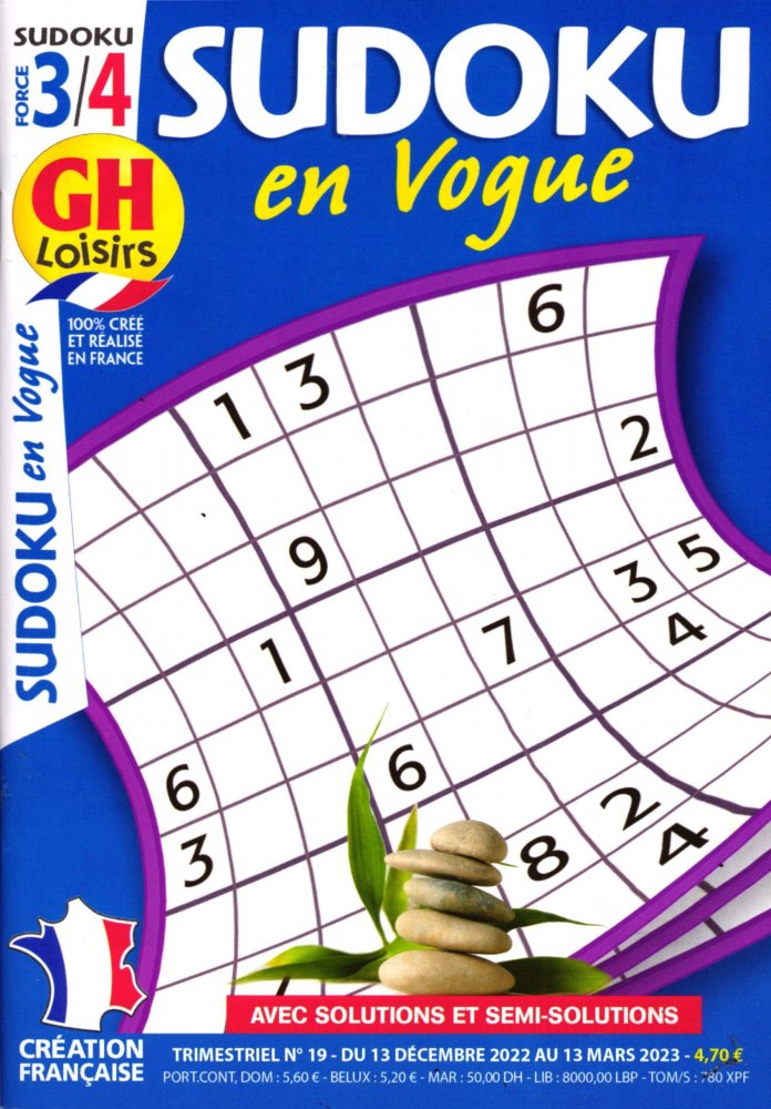 Numéro 19 magazine GH Sudoku en Vogue Force 3/4