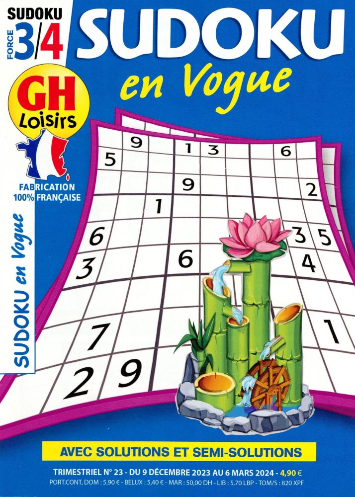 Numéro 23 magazine GH Sudoku en Vogue Force 3/4