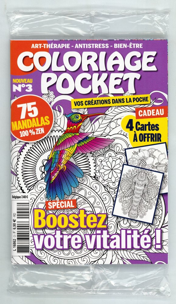 Numéro 3 magazine Coloriage Pocket + Détox Color