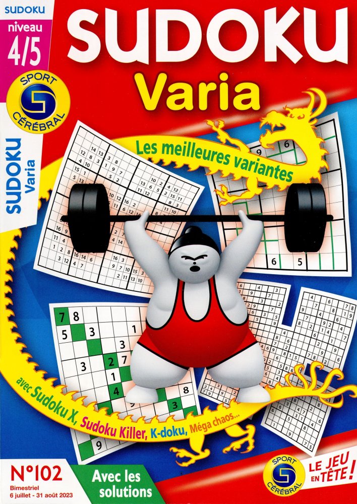Numéro 102 magazine SC Sudoku Varia -  Niv 4/5