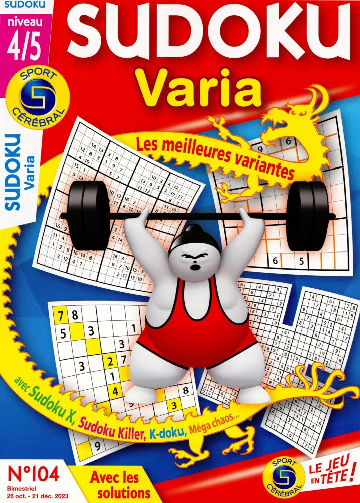 Numéro 104 magazine SC Sudoku Varia -  Niv 4/5