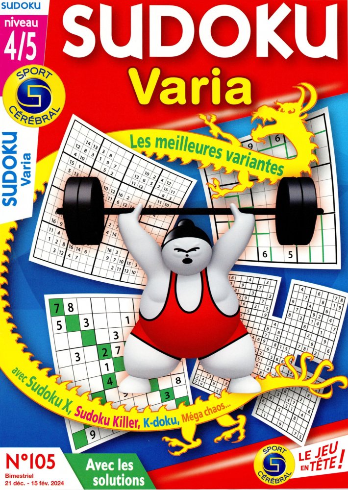 Numéro 105 magazine SC Sudoku Varia -  Niv 4/5