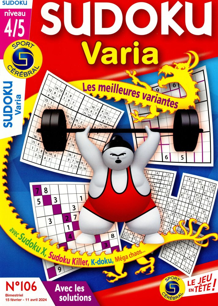 Numéro 106 magazine SC Sudoku Varia -  Niv 4/5