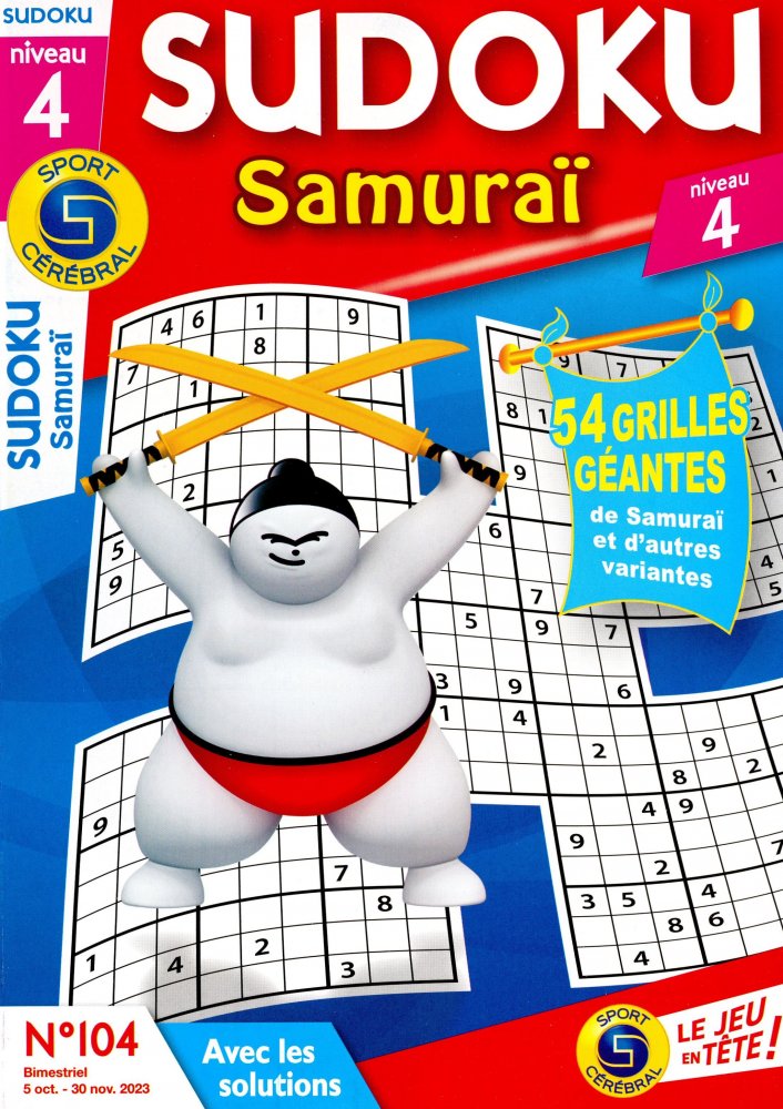 Numéro 104 magazine SC Sudoku Samuraï Niv 4