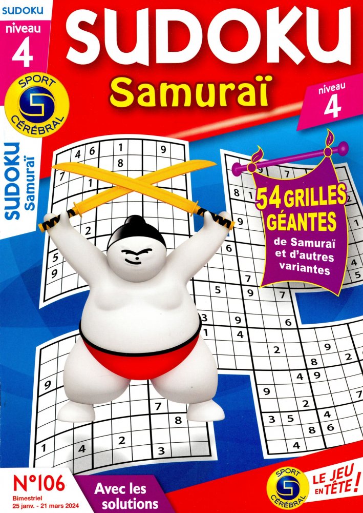 Numéro 106 magazine SC Sudoku Samuraï Niv 4