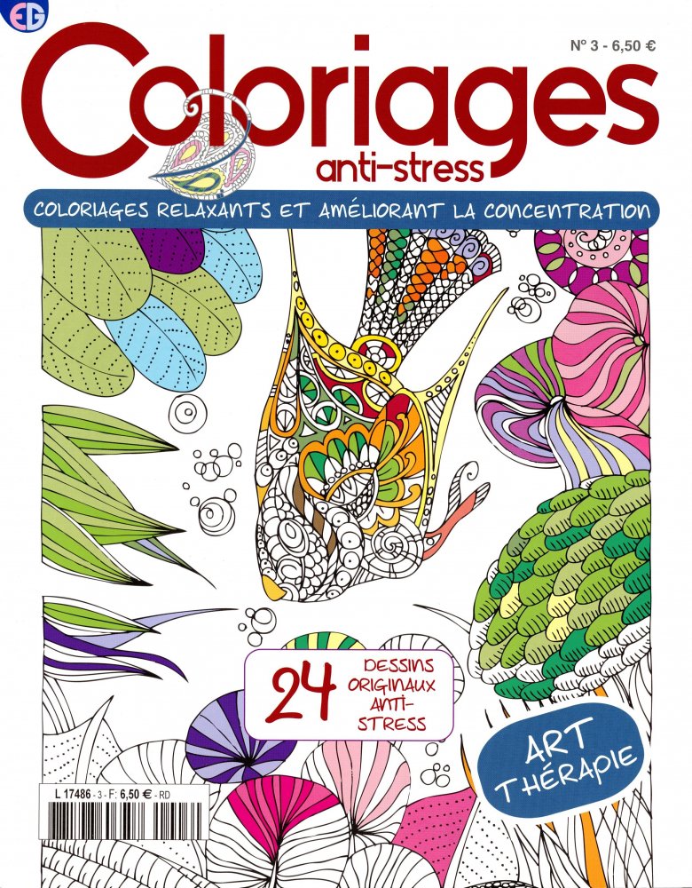 Numéro 3 magazine Coloriages Anti-stress