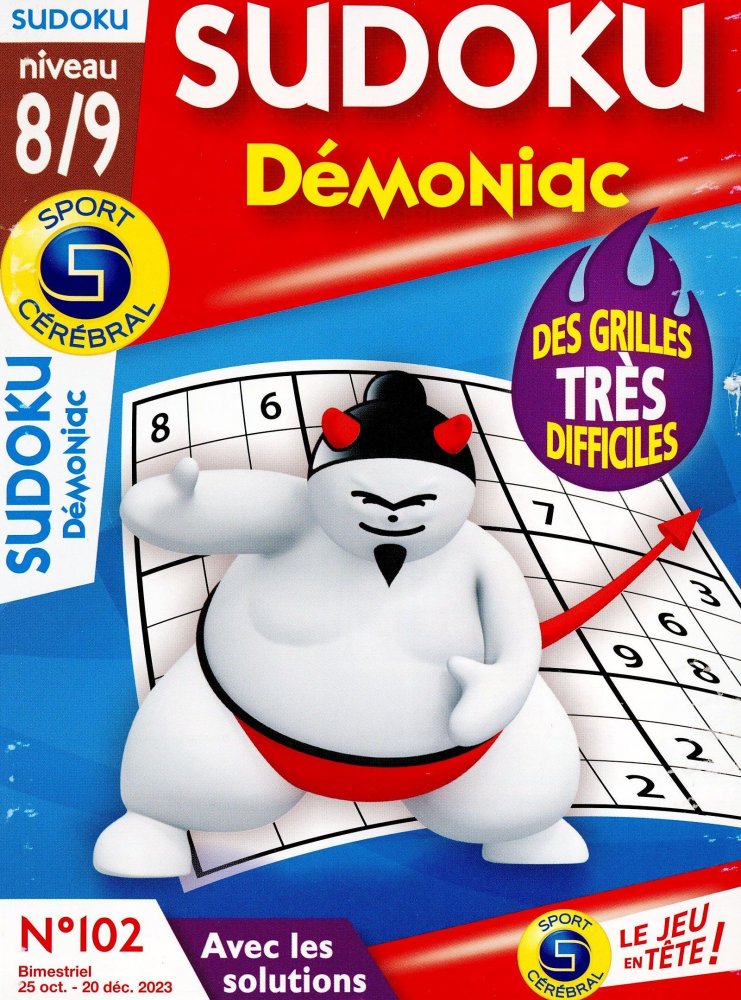 Numéro 102 magazine SC Sudoku Démoniac Niveau 8/9