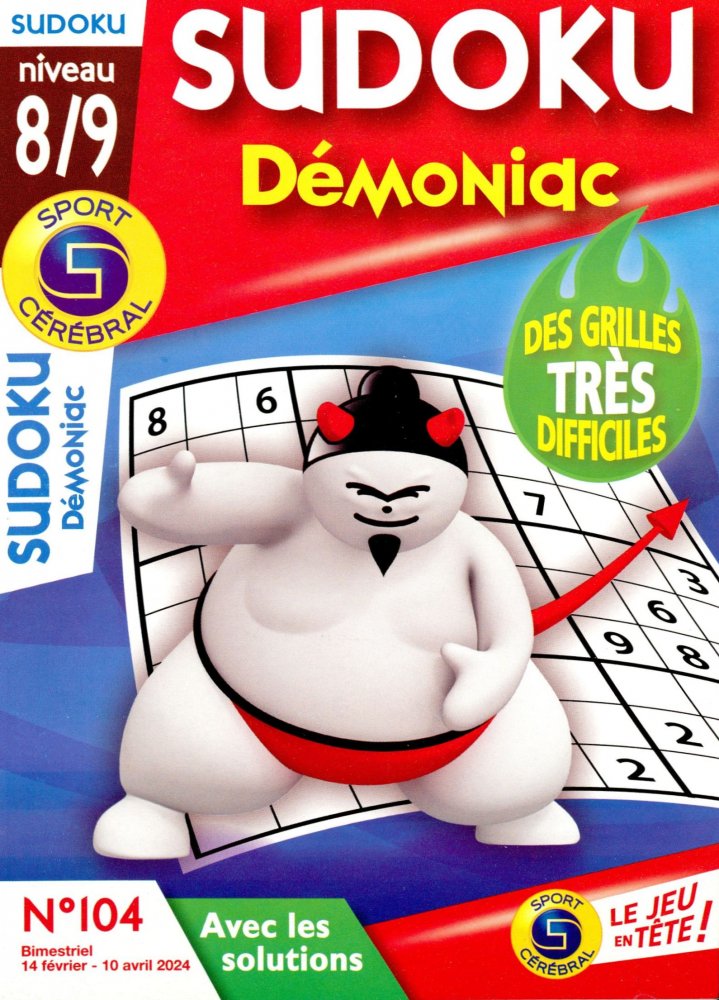 Numéro 104 magazine SC Sudoku Démoniac Niveau 8/9
