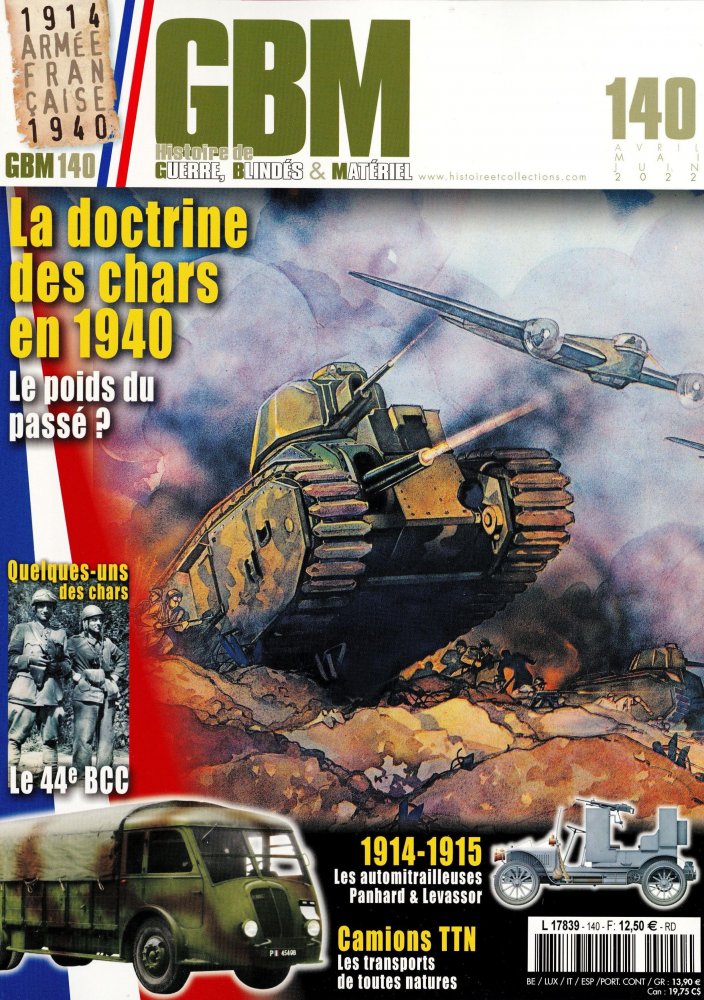 Numéro 140 magazine GBM Histoire de Guerre, Blindés & Matériel
