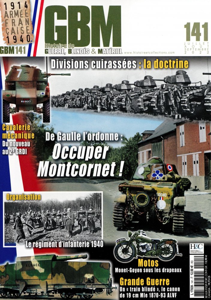 Numéro 141 magazine GBM Histoire de Guerre, Blindés & Matériel