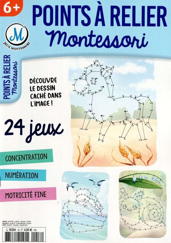 Numéro 16 magazine Montessori Points à Relier 6+