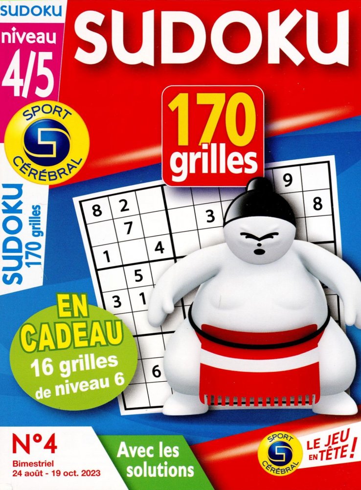 Numéro 4 magazine SC Sudoku 170 grilles Niv 4/5