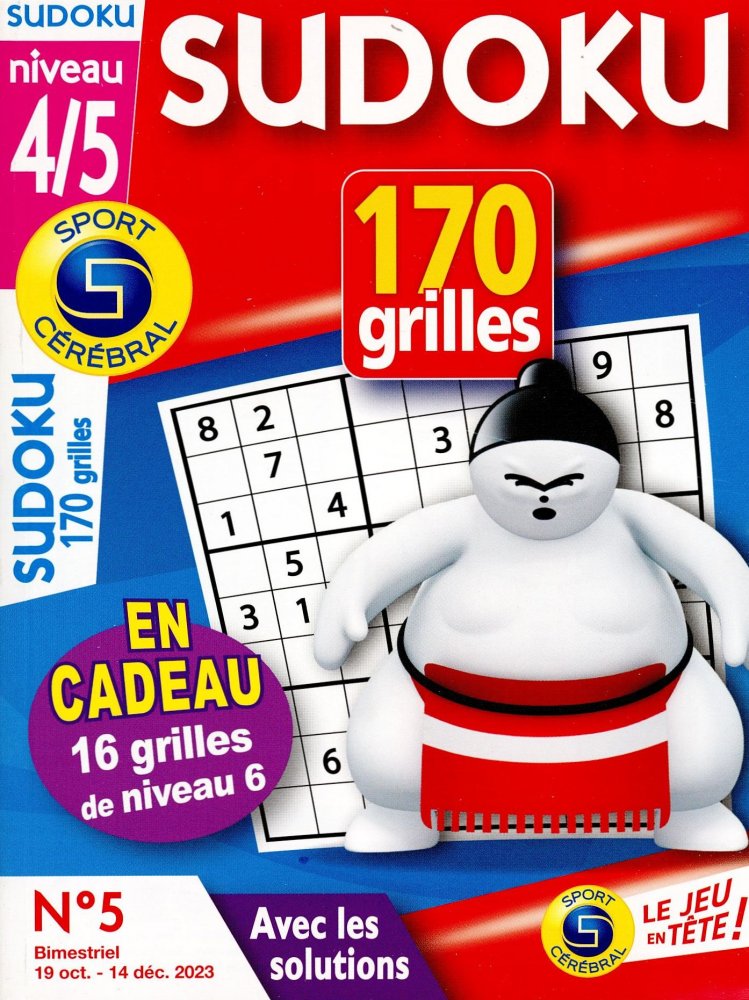 Numéro 5 magazine SC Sudoku 170 grilles Niv 4/5