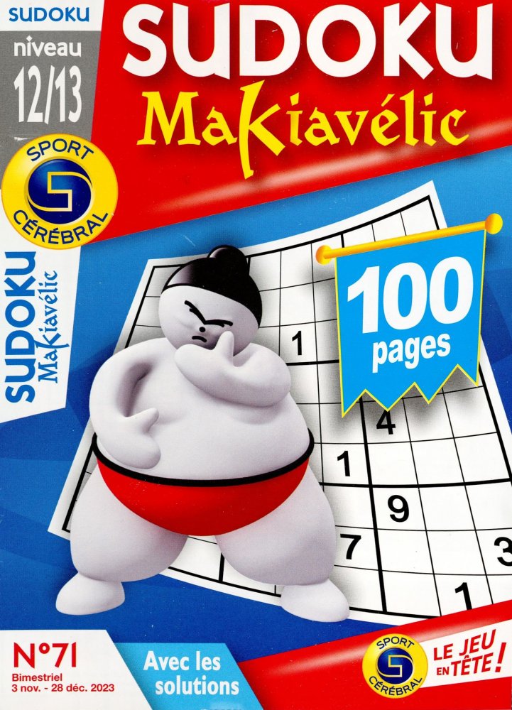 Numéro 71 magazine SC Sudoku Makiavélic Niv 12/13